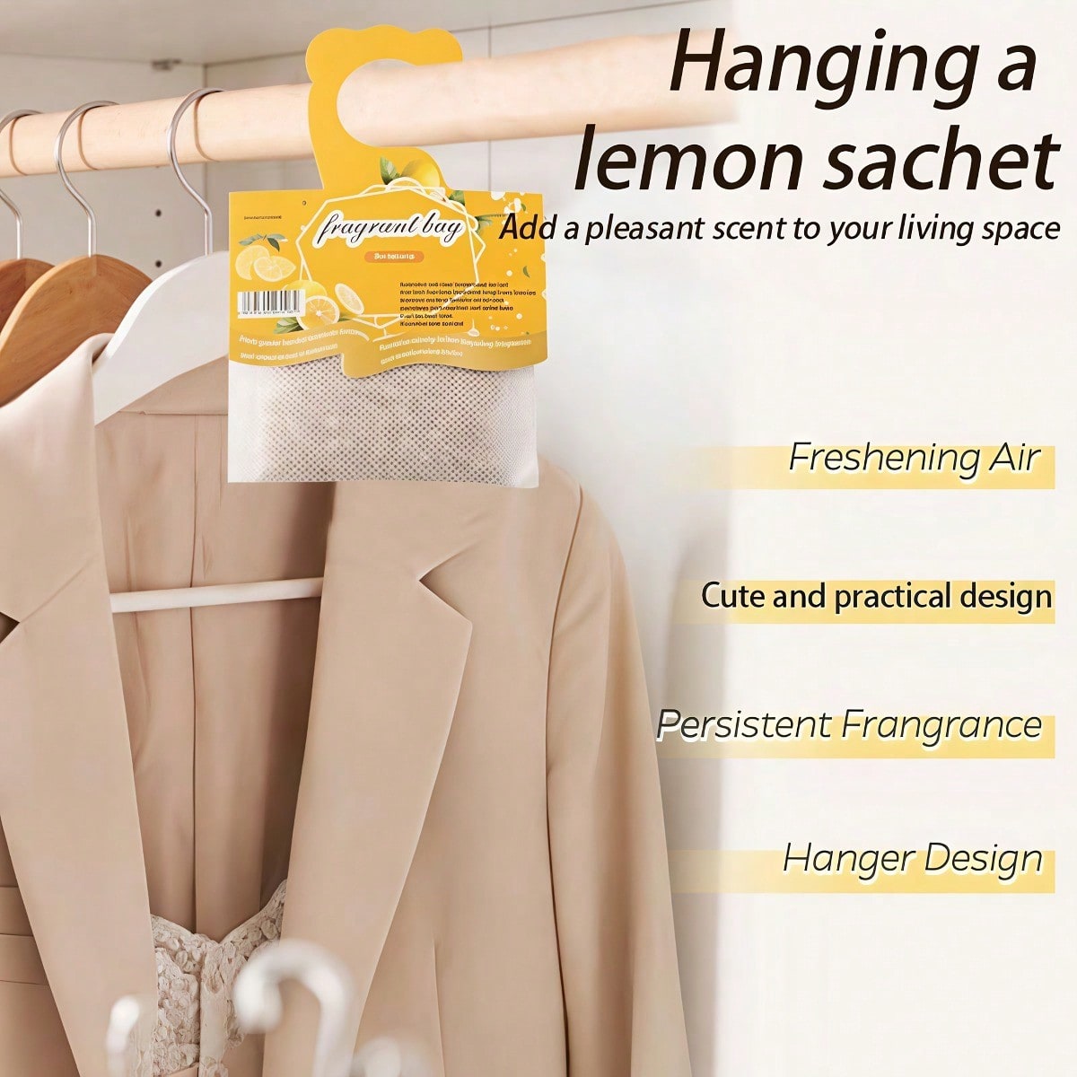 Hanging Lemon Scented Sachets, - огляд і ціна Fragrance Home Decor
